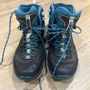 Hoka One One Women’s Navy and Teal Waterproof Hiking Boots